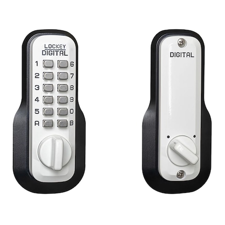 Lockey Usa Lockey Mechanical Keyless Deadbolt with Single Combination White Finish M210WH